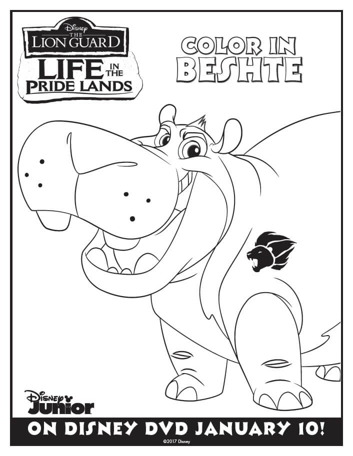 The lion guard coloring pages activity sheets