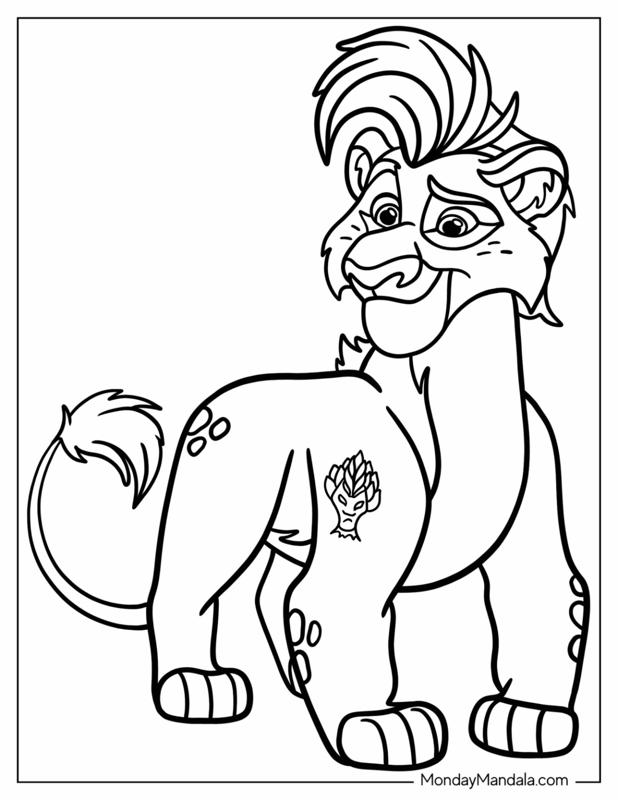 Lion guard coloring pages free pdf printables