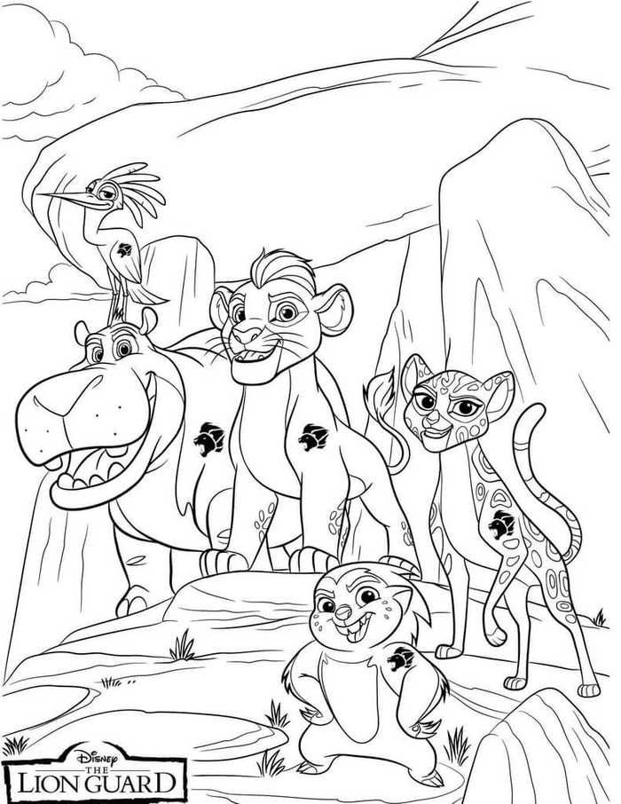 The lion guard coloring pages pdf to print