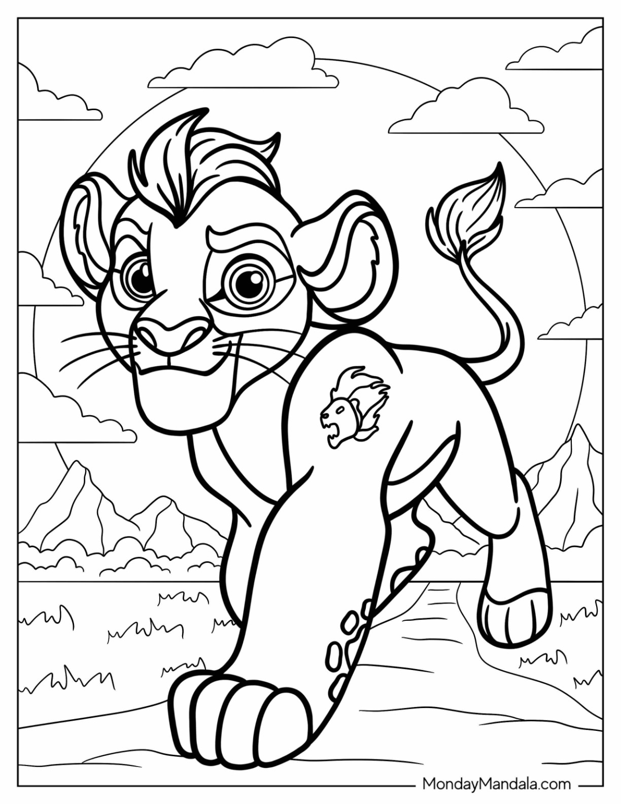 Lion guard coloring pages free pdf printables