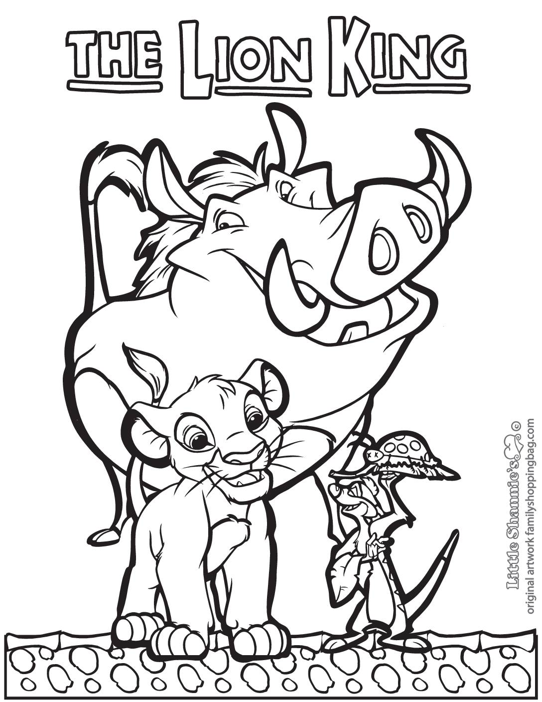 Coloring page lion king