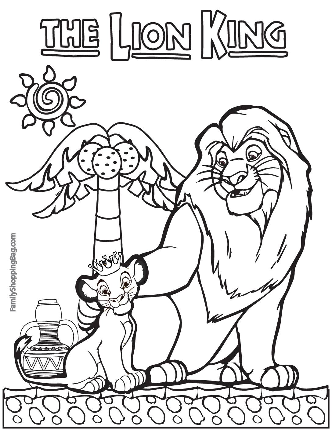 Coloring page lion king