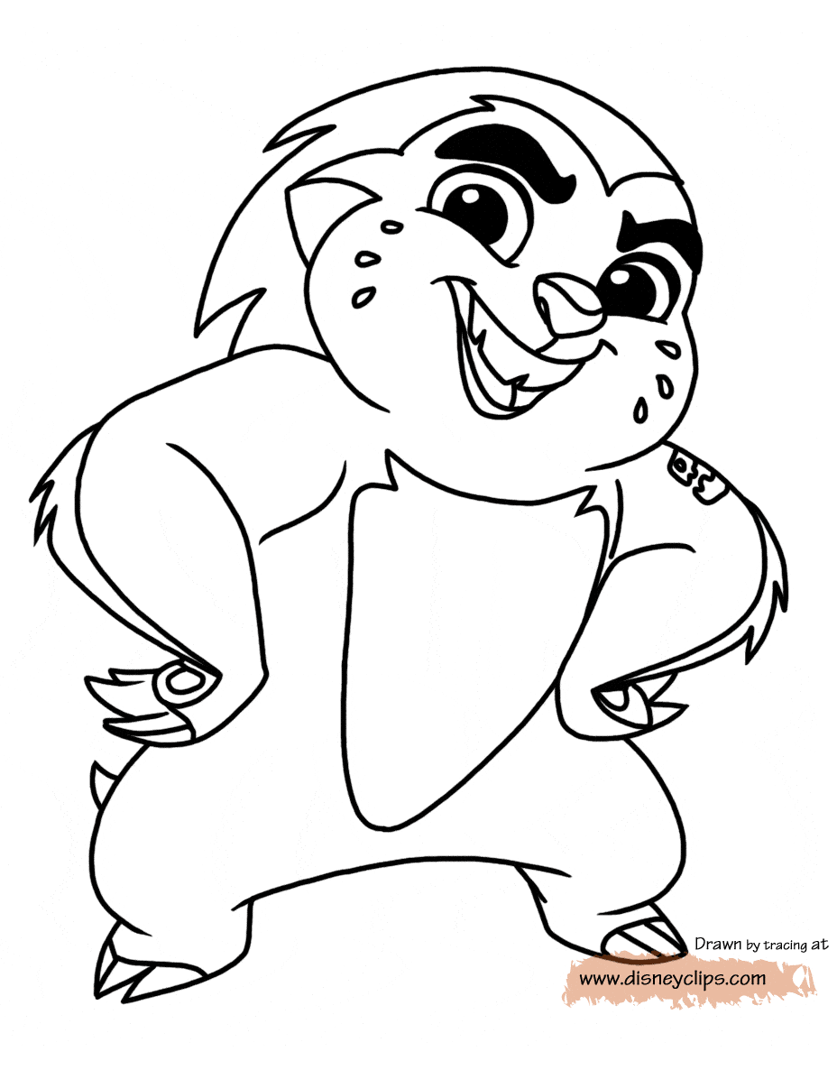 The lion guard coloring pages