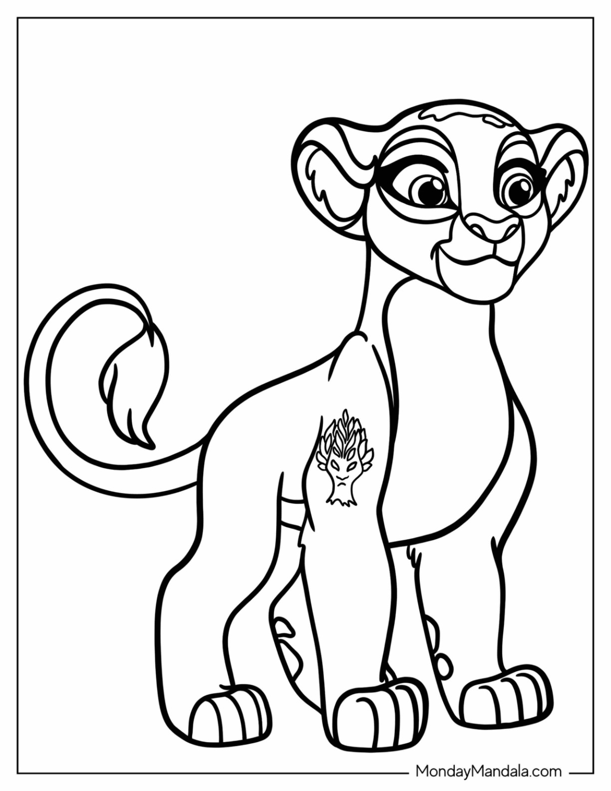 Lion guard coloring pages free pdf printables