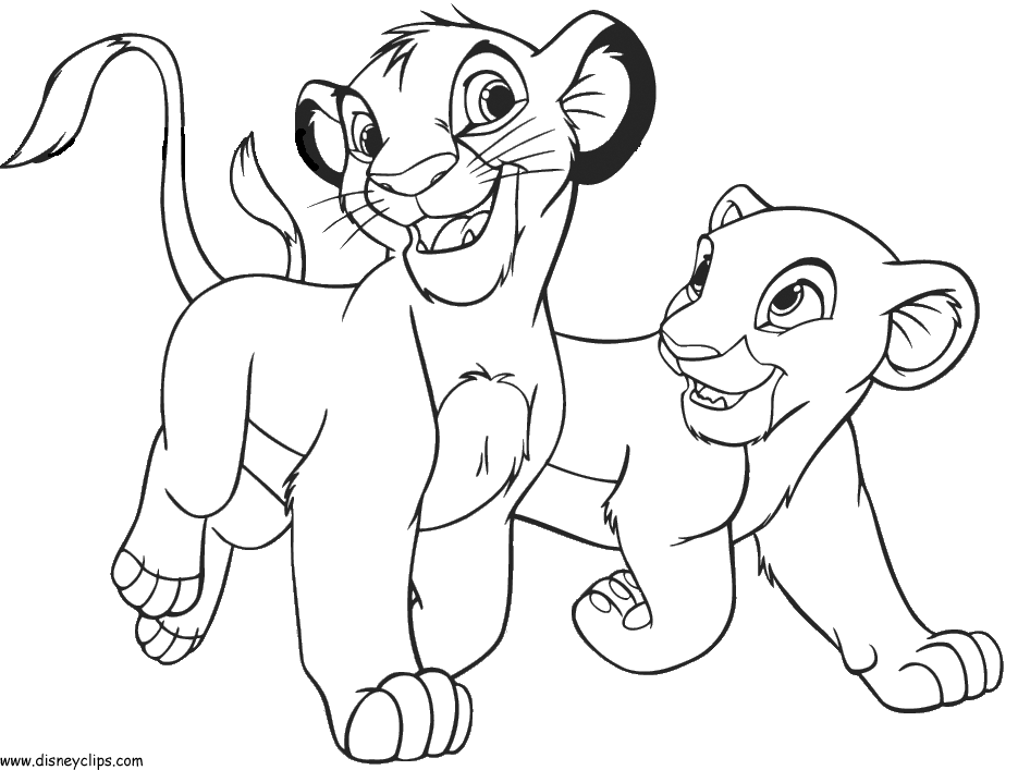 Coloring pages color lion king cartoon drawing