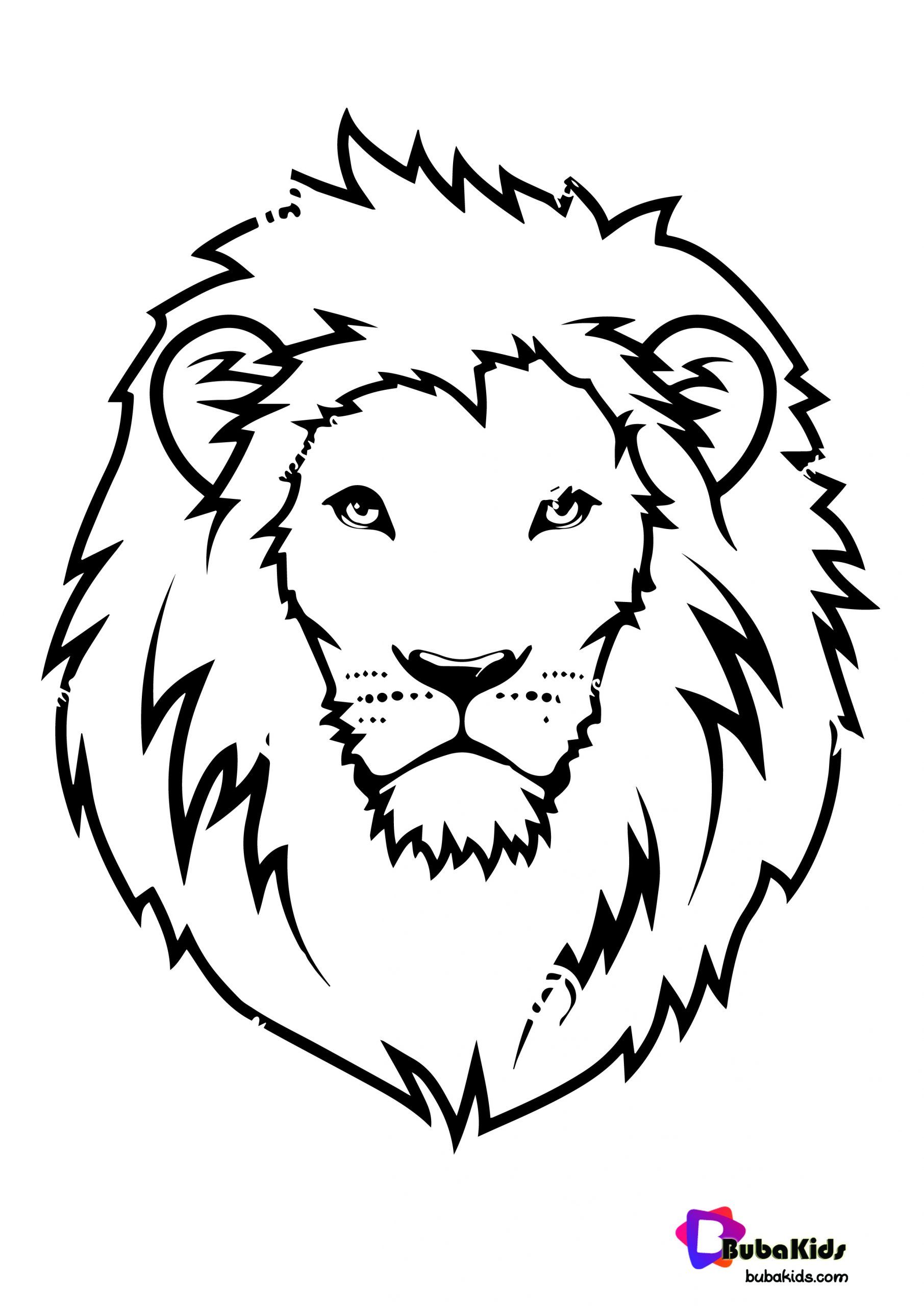 Lion face coloring page collection of animal coloring pages for teenage printable that you can downloâ lion coloring pages coloring pages animal coloring pages