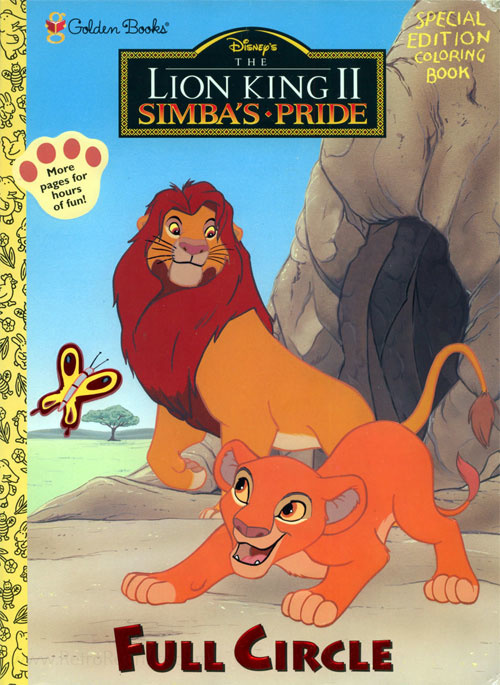 Lion king ii the simbas pride full circle coloring books at retro reprints