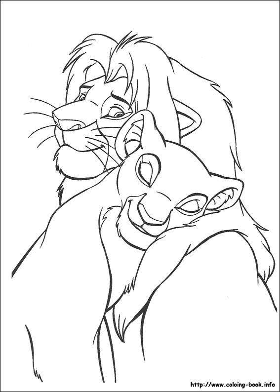 The lion king coloring picture