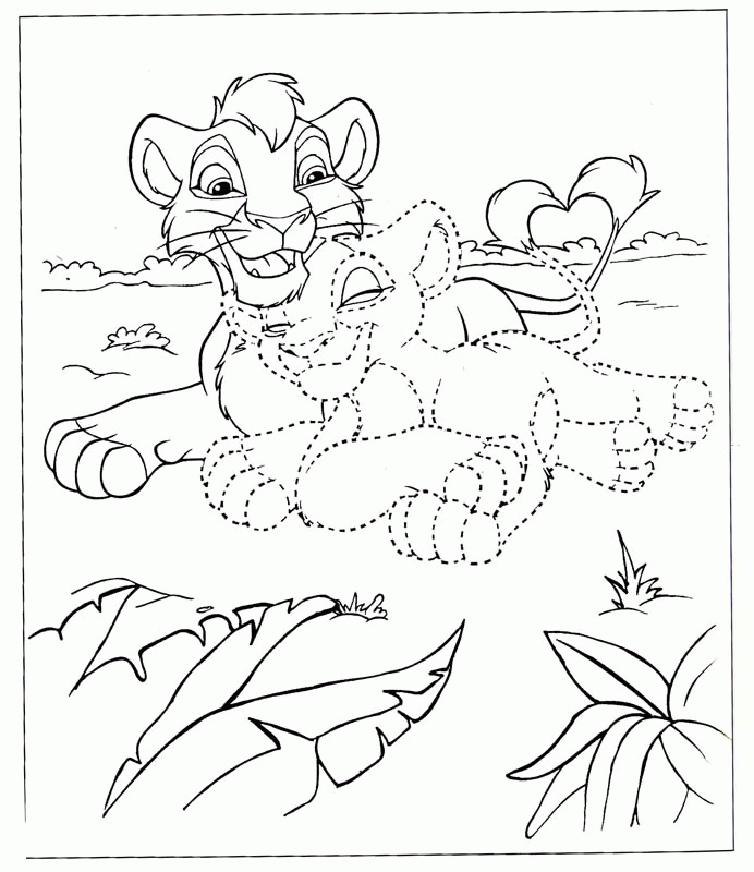 Lion king kovu and kiara coloring pages