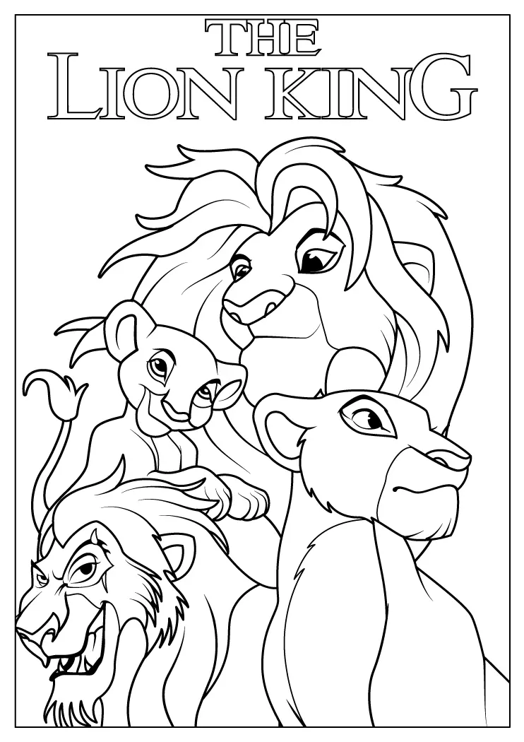 Free printable the lion king coloring pages for kids