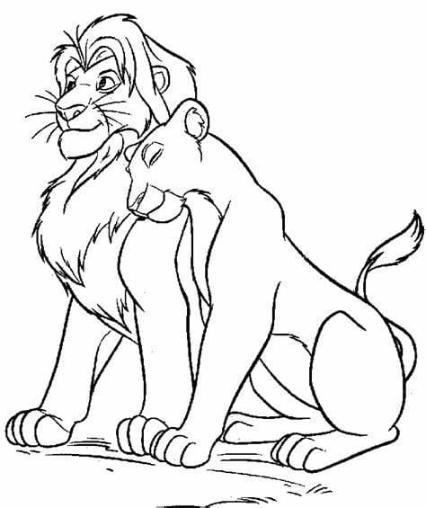 Free print lion king coloring page