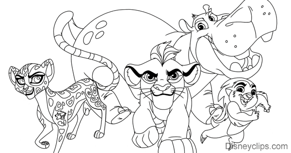 The lion guard coloring pages