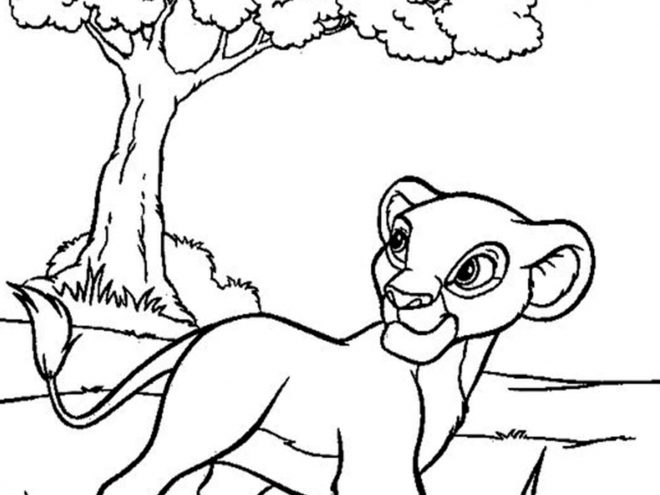 Free easy to print lion king coloring pages