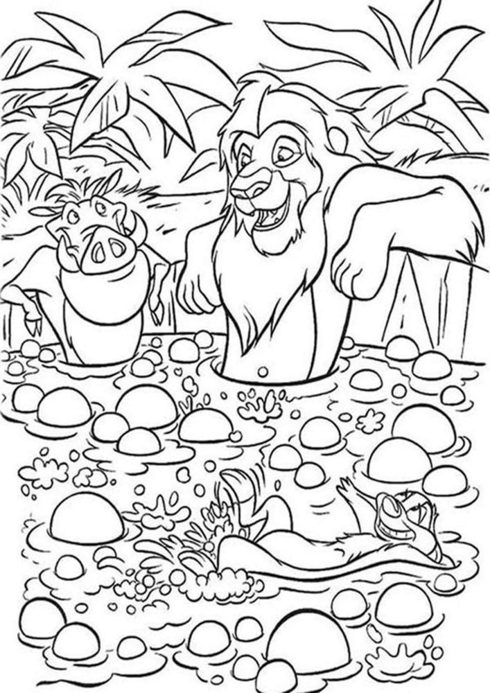 Free easy to print lion king coloring pages