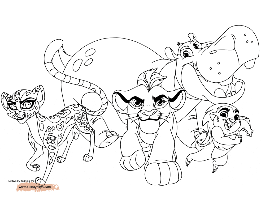 The lion guard coloring pages