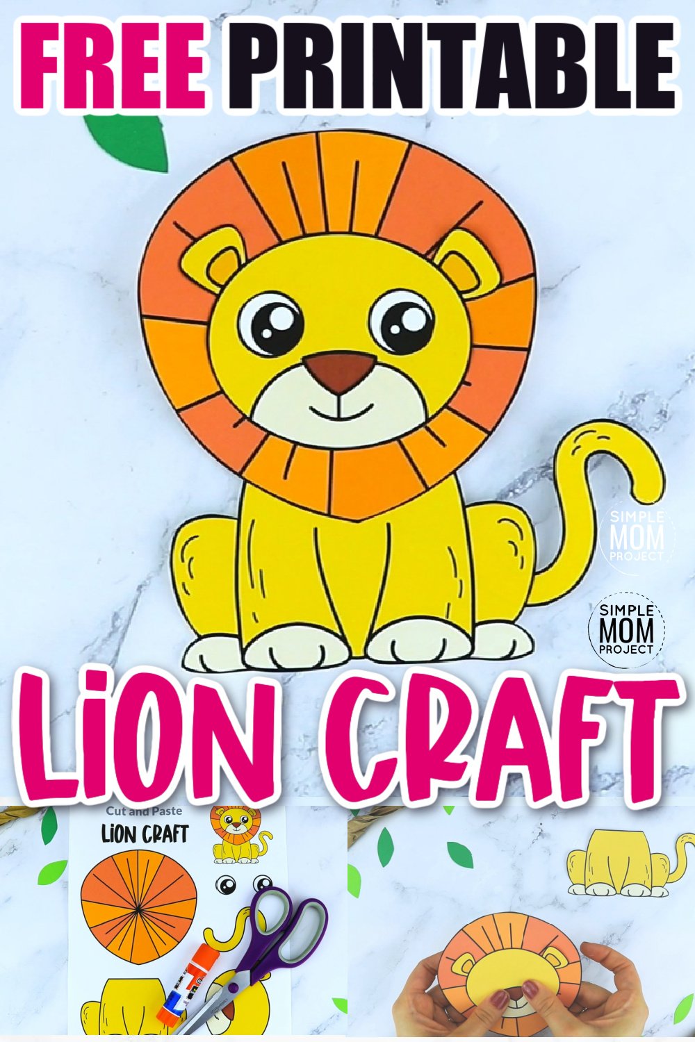 Free printable lion craft template â simple mom project