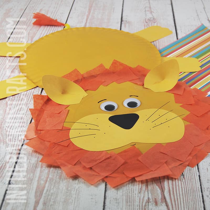 Paper plate lion craft with free template â in the bag kids crafts