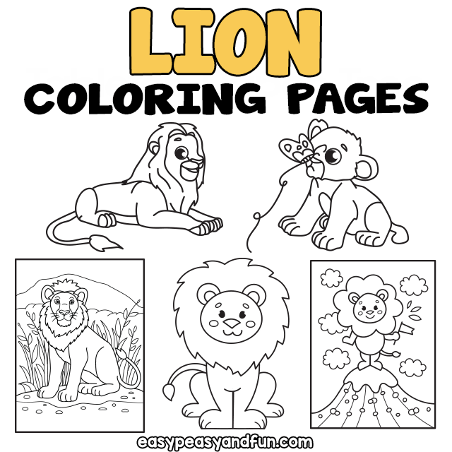 Printable lion coloring pages â sheets