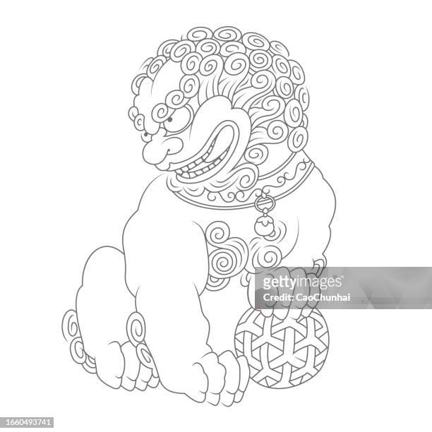 Lion dance paper cut stock photos high