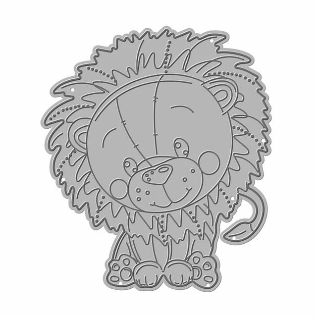 Cute cartoon animal lion metal cutting die for crapbooking new paper making emboing without tamp frame card craft