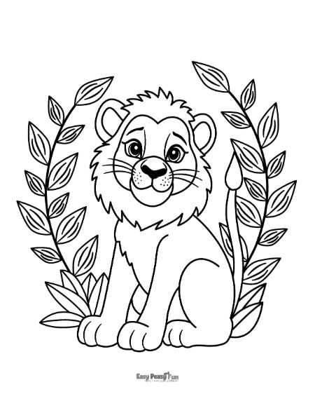 Printable lion coloring pages â sheets