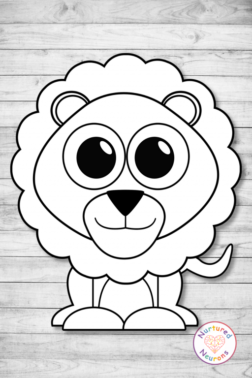 Build a lovely lion cut and paste craft