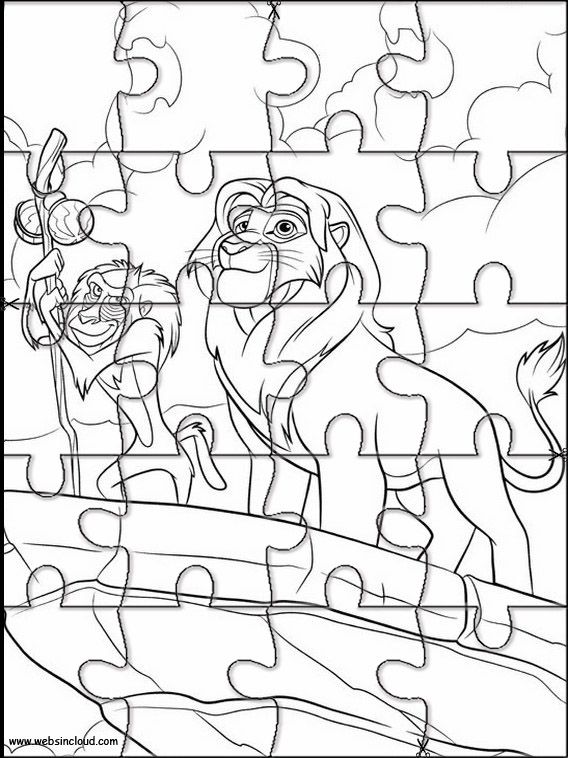 Printable jigsaw puzzles to cut out for kids the lion guard puzzle piece crafts scroll saw patterns free coloring pages