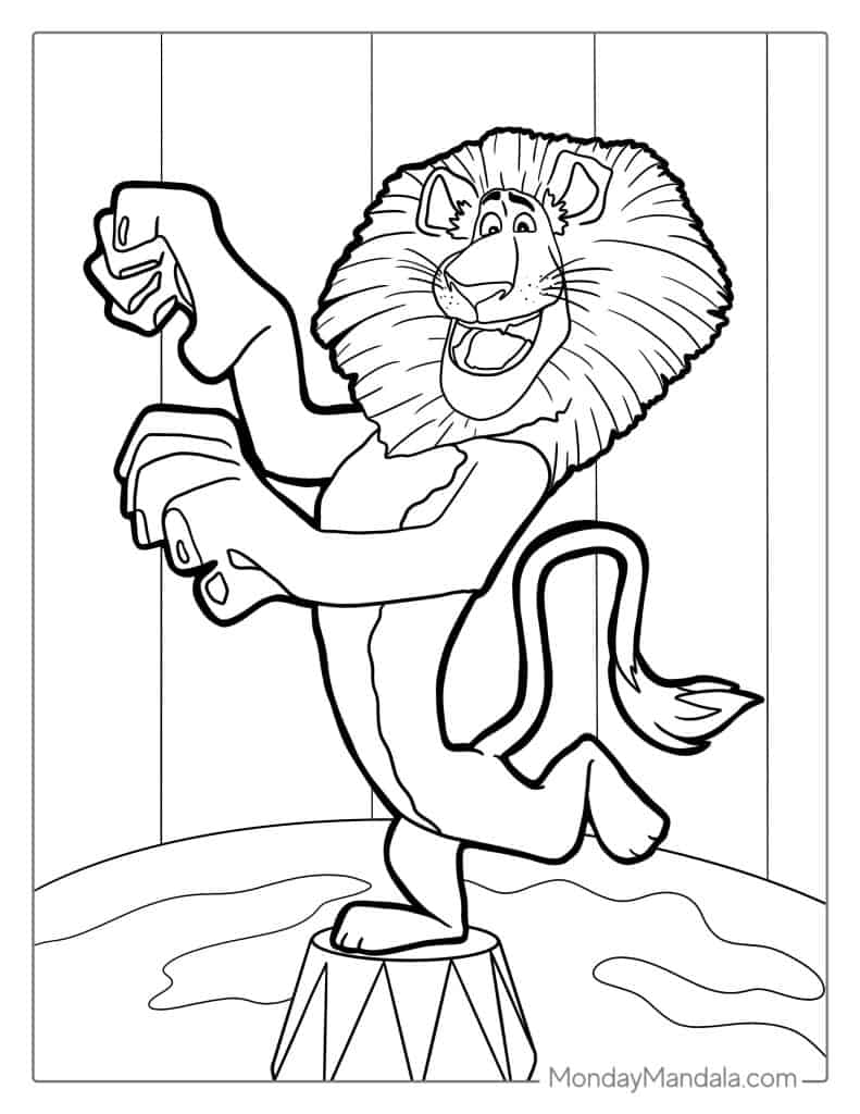 Lion coloring pages free pdf printables