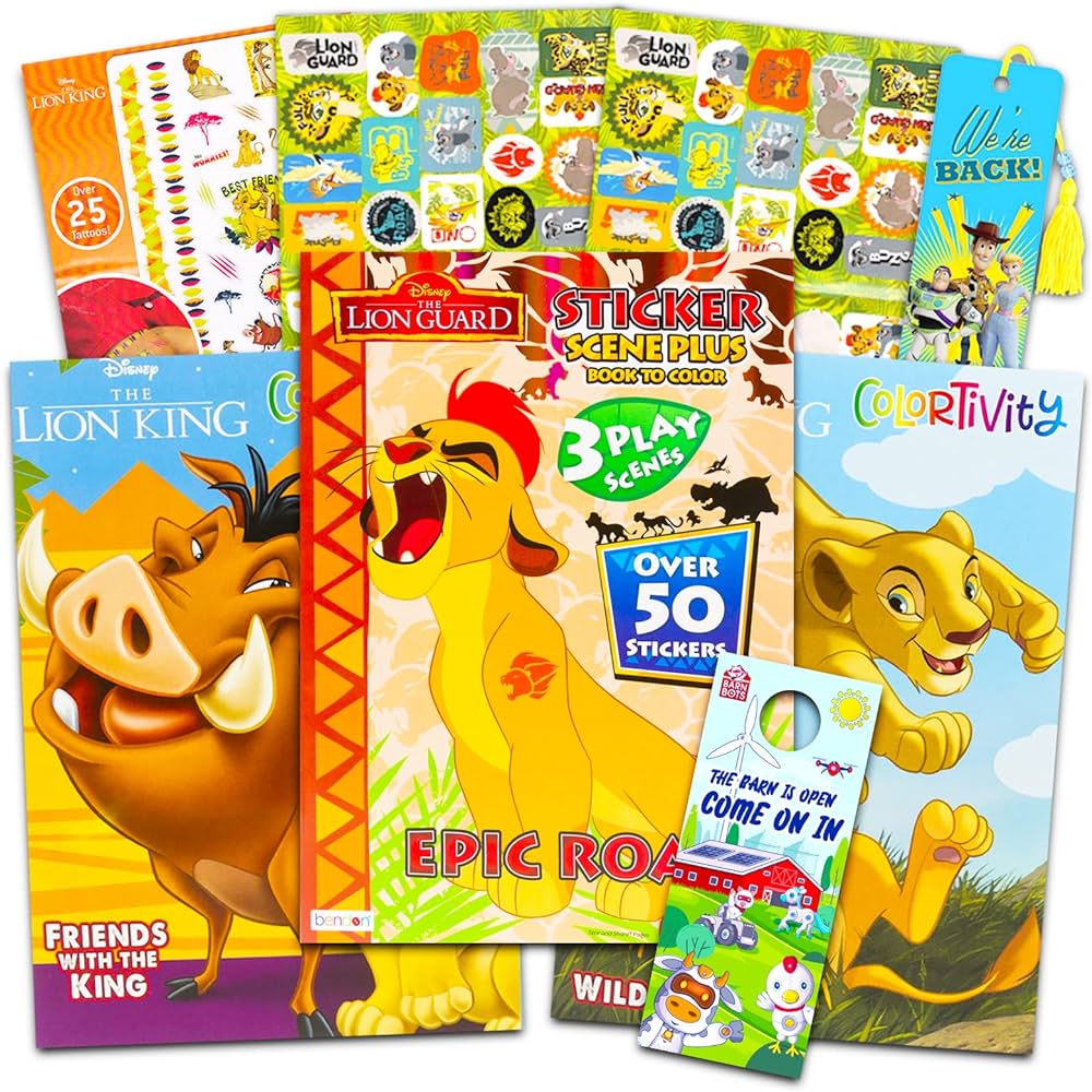 Disney lion king coloring book set for kids