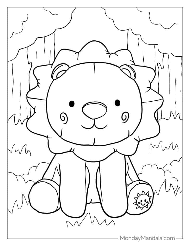 Lion coloring pages free pdf printables