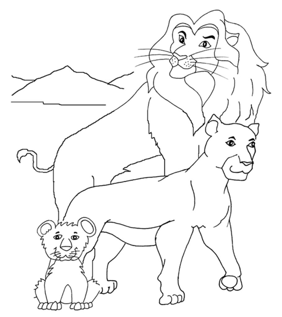 Top free printable lion coloring pages online