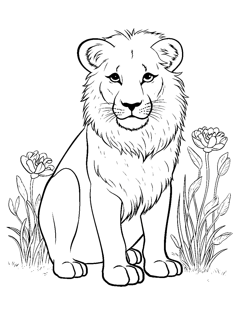 Lion coloring pages free printable sheets