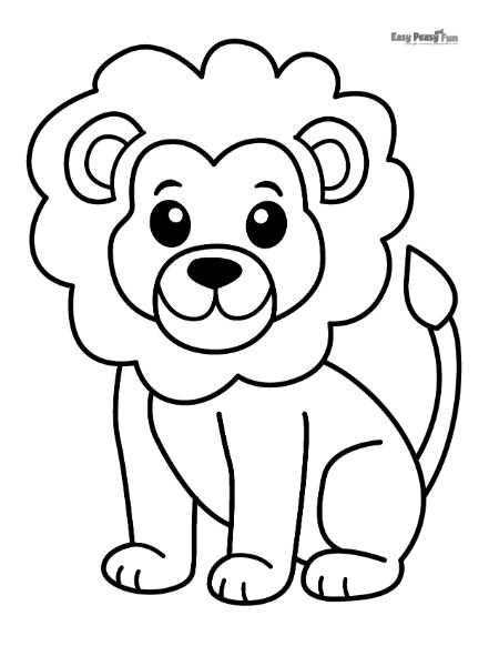 Printable lion coloring pages â sheets