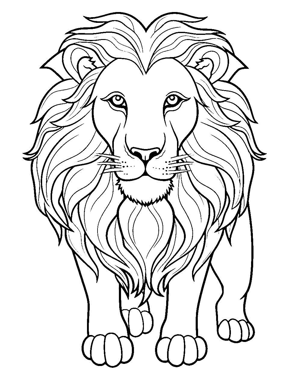 Lion coloring pages free printable sheets