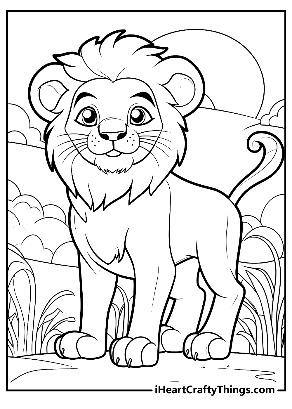 Lion coloring pages free printables