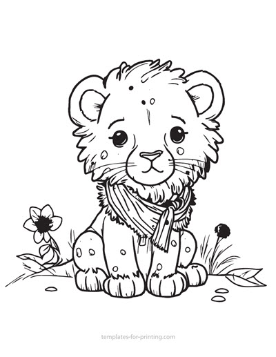 Coloring pages lions â templates