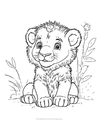 Coloring pages lions â templates