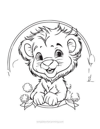 Coloring pages lions â templates