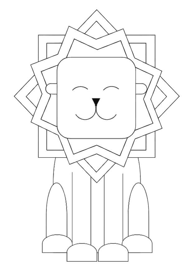 Coloring page lion