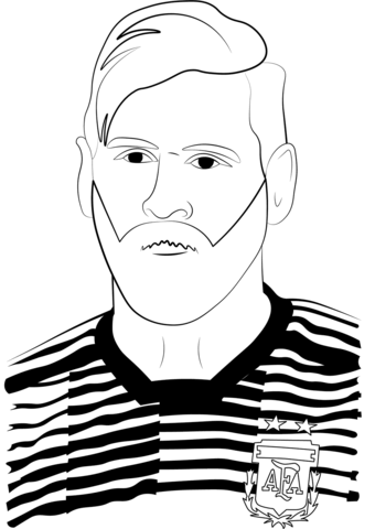 Lionel messi coloring page free printable coloring pages