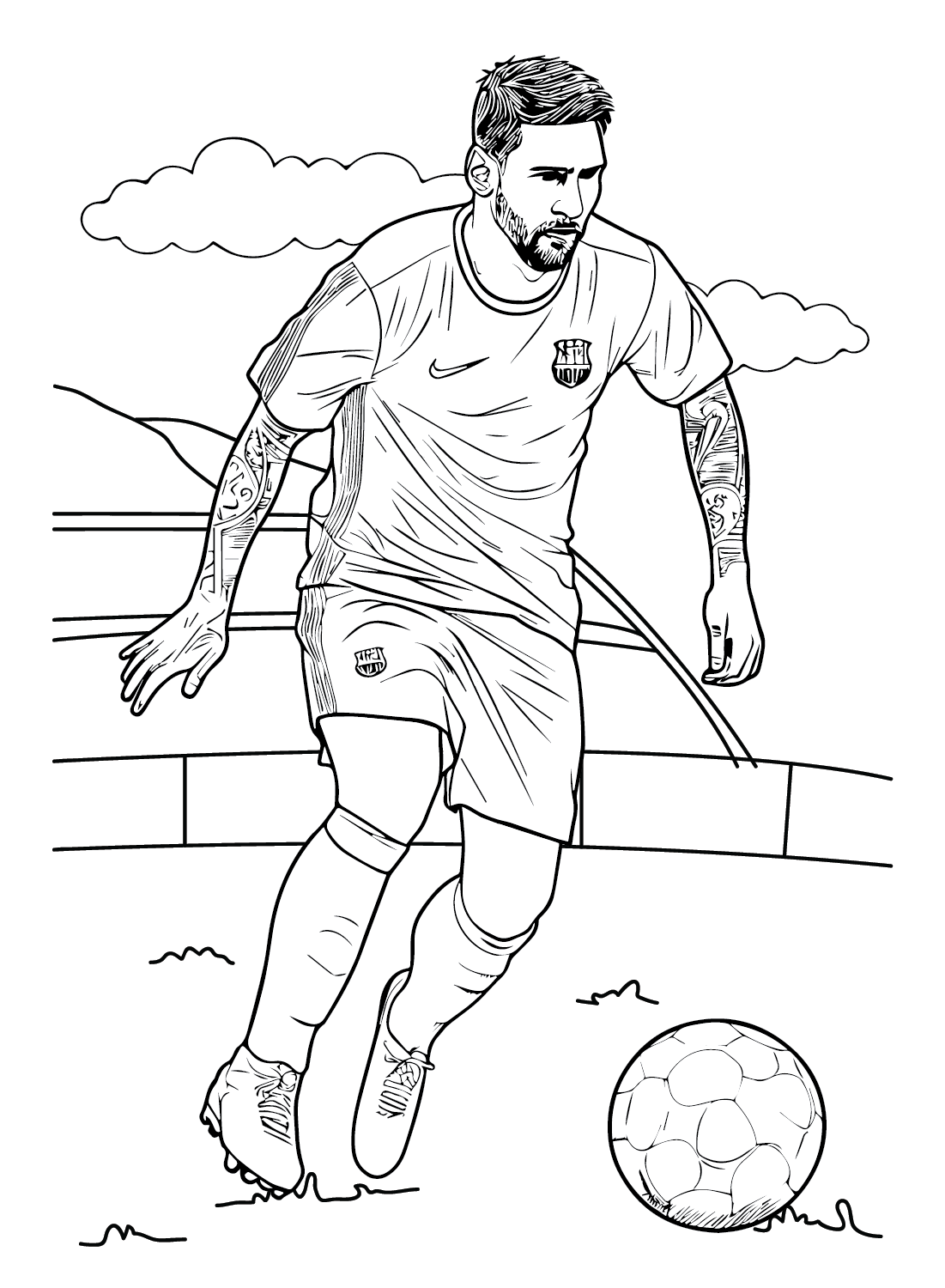 Lionel messi coloring pages printable for free download