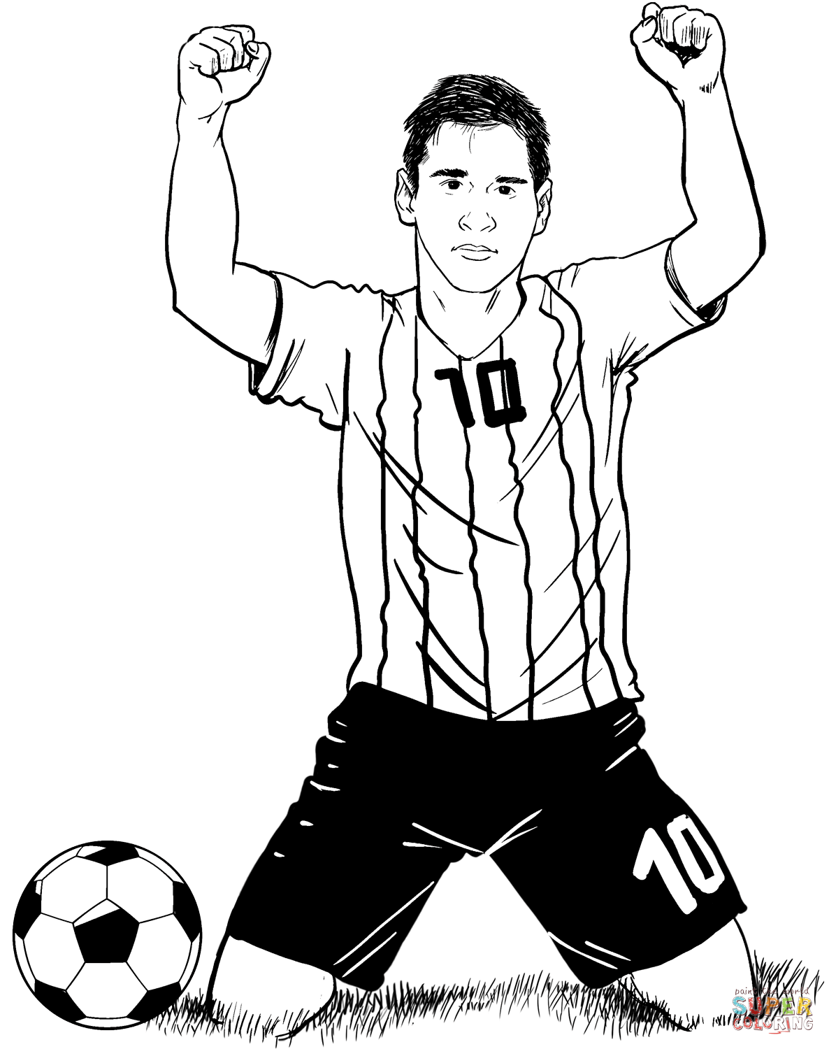 Lionel messi coloring page free printable coloring pages