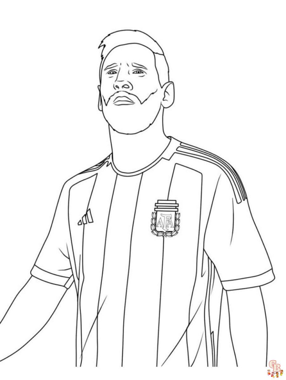 Create masterpieces with free messi coloring pages for kids