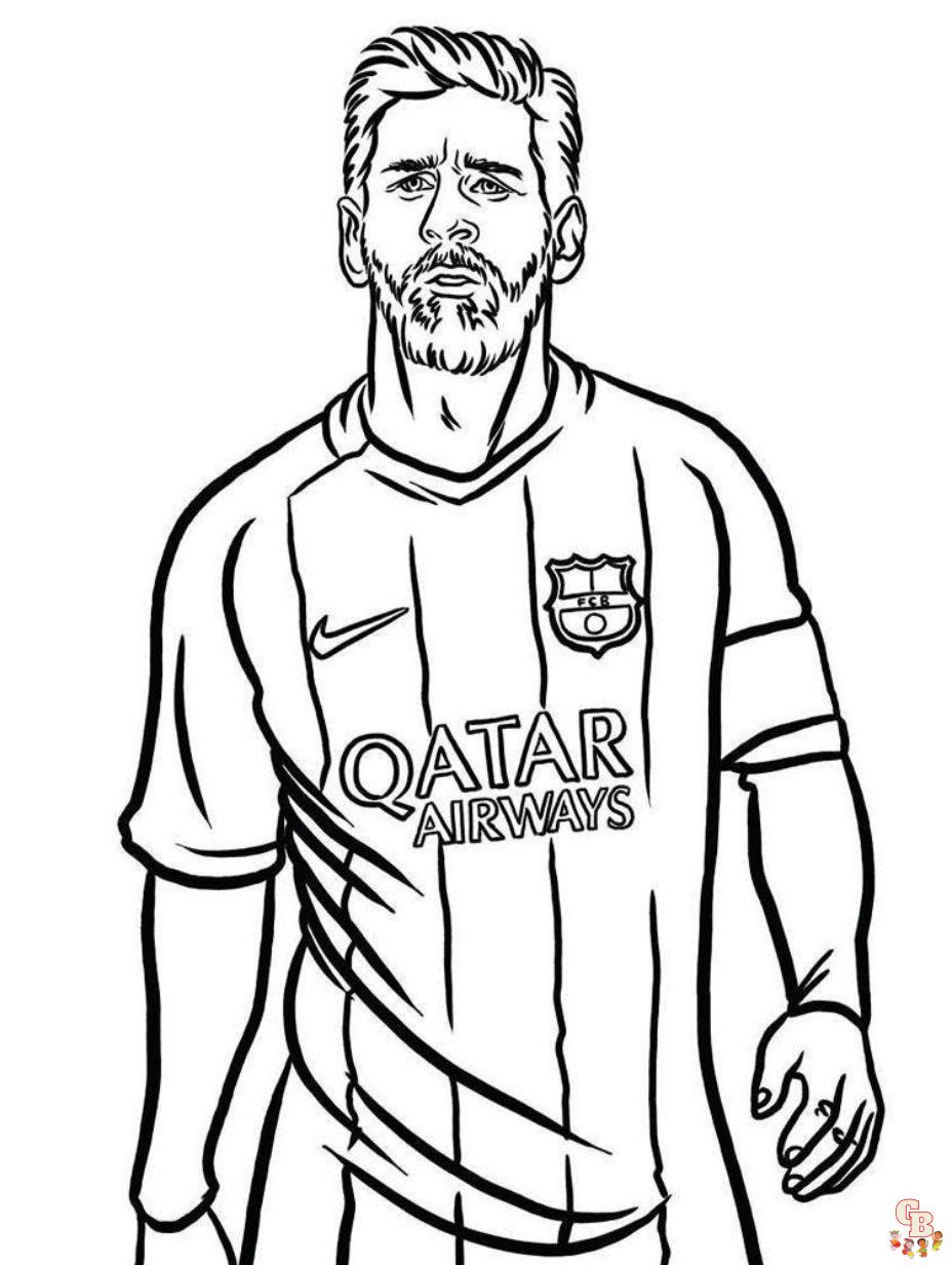 Create masterpieces with free messi coloring pages for kids