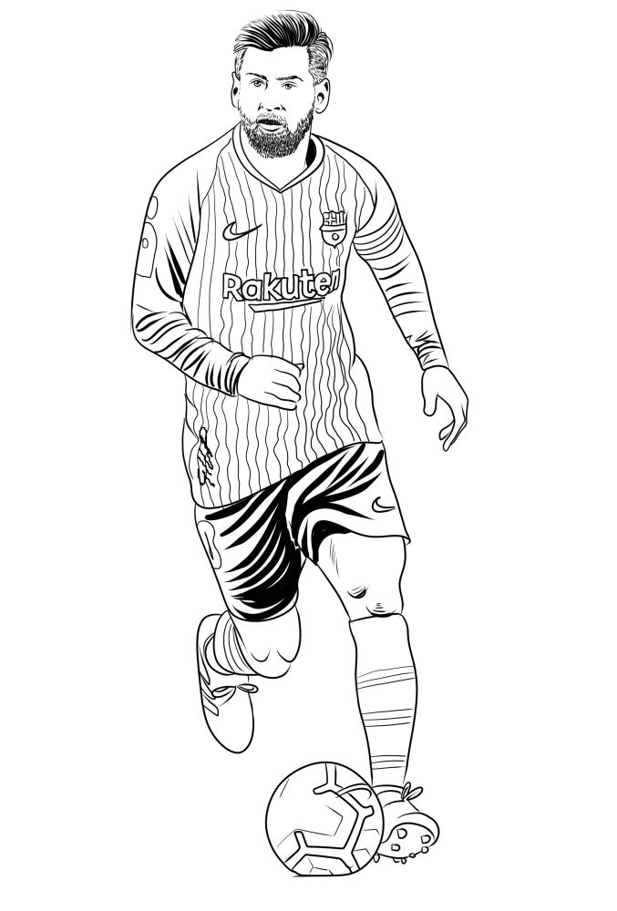 Lionel messi coloring page