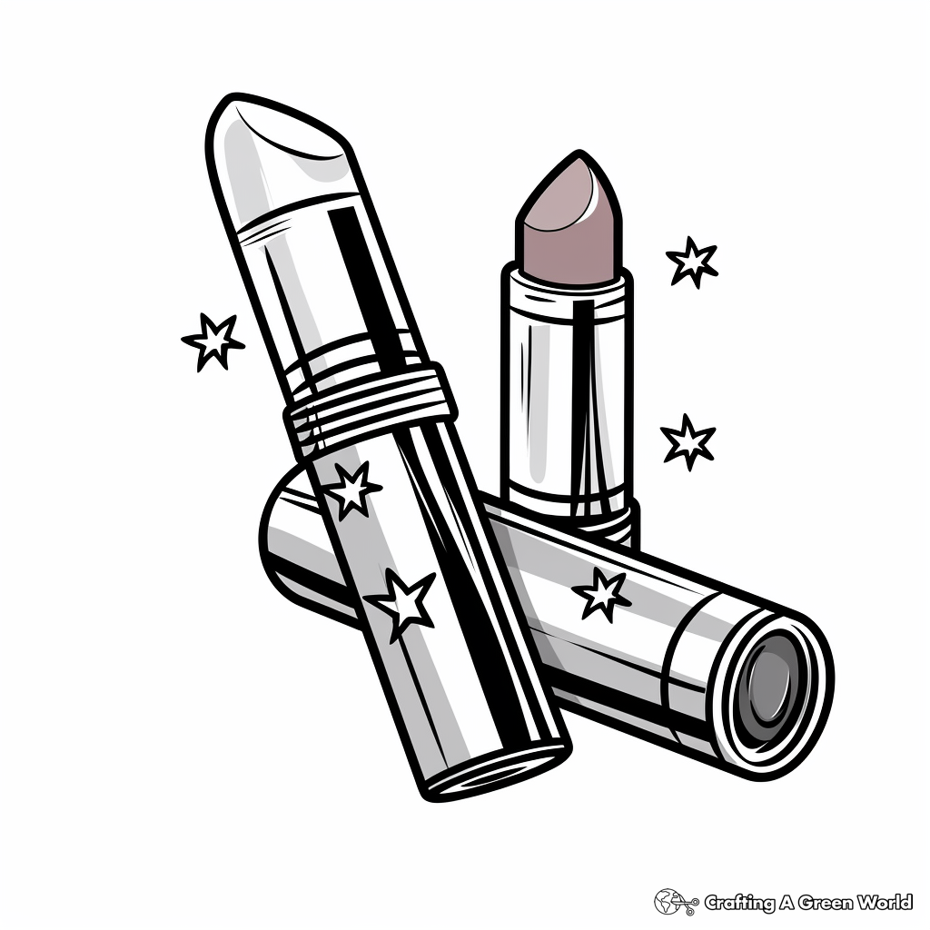 Lipstick coloring pages