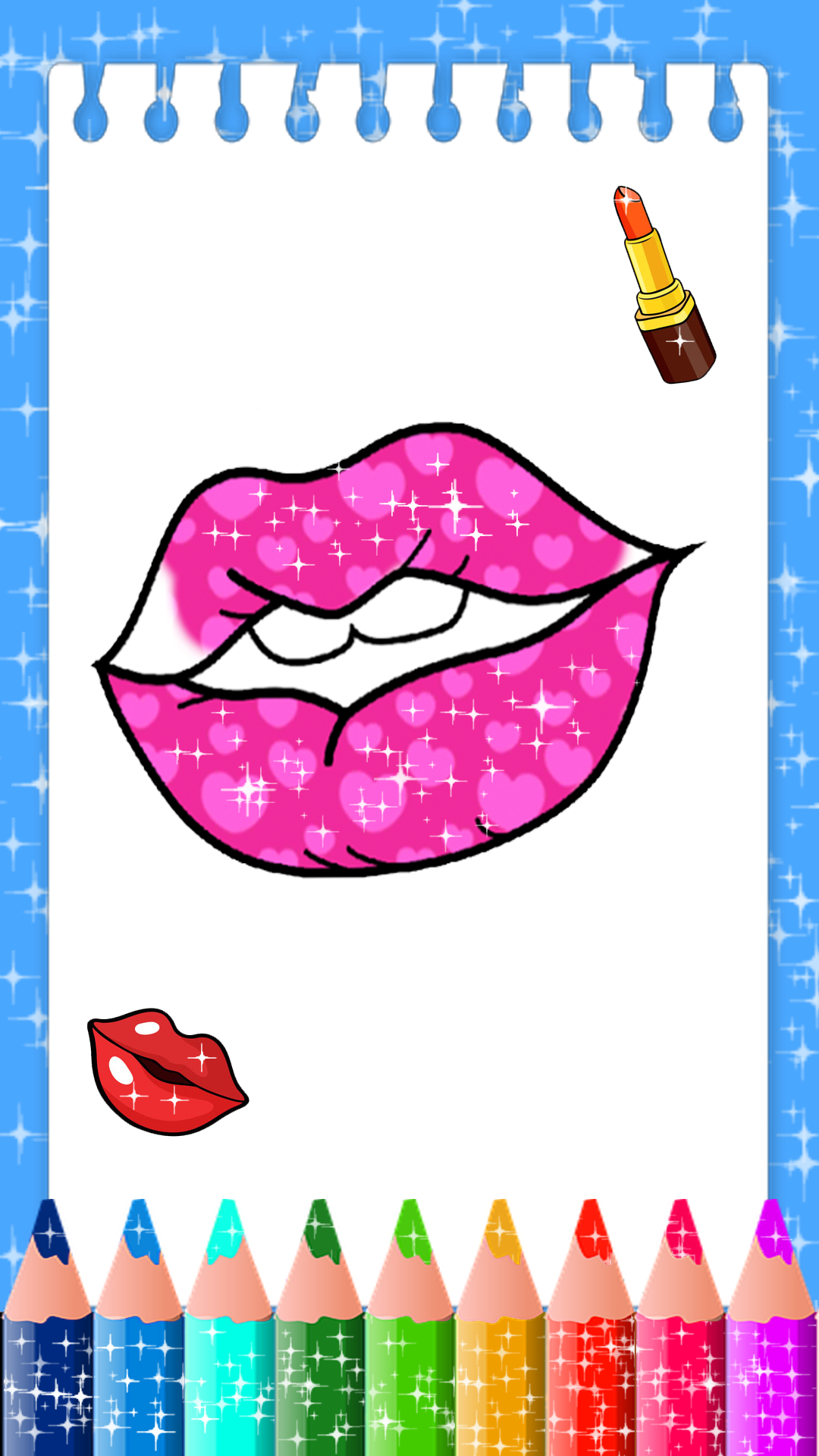 Glitter coloring book beauty lipsappstore for android