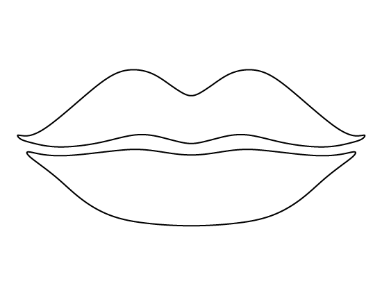 Printable lips template string art patterns lip stencil stencils printables