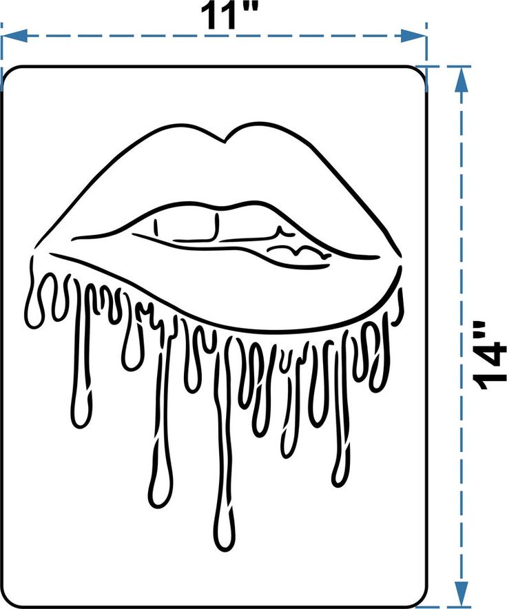 Dripping lips stencil for paint parties reusable tracing template paint and sip supplies acrylic painting