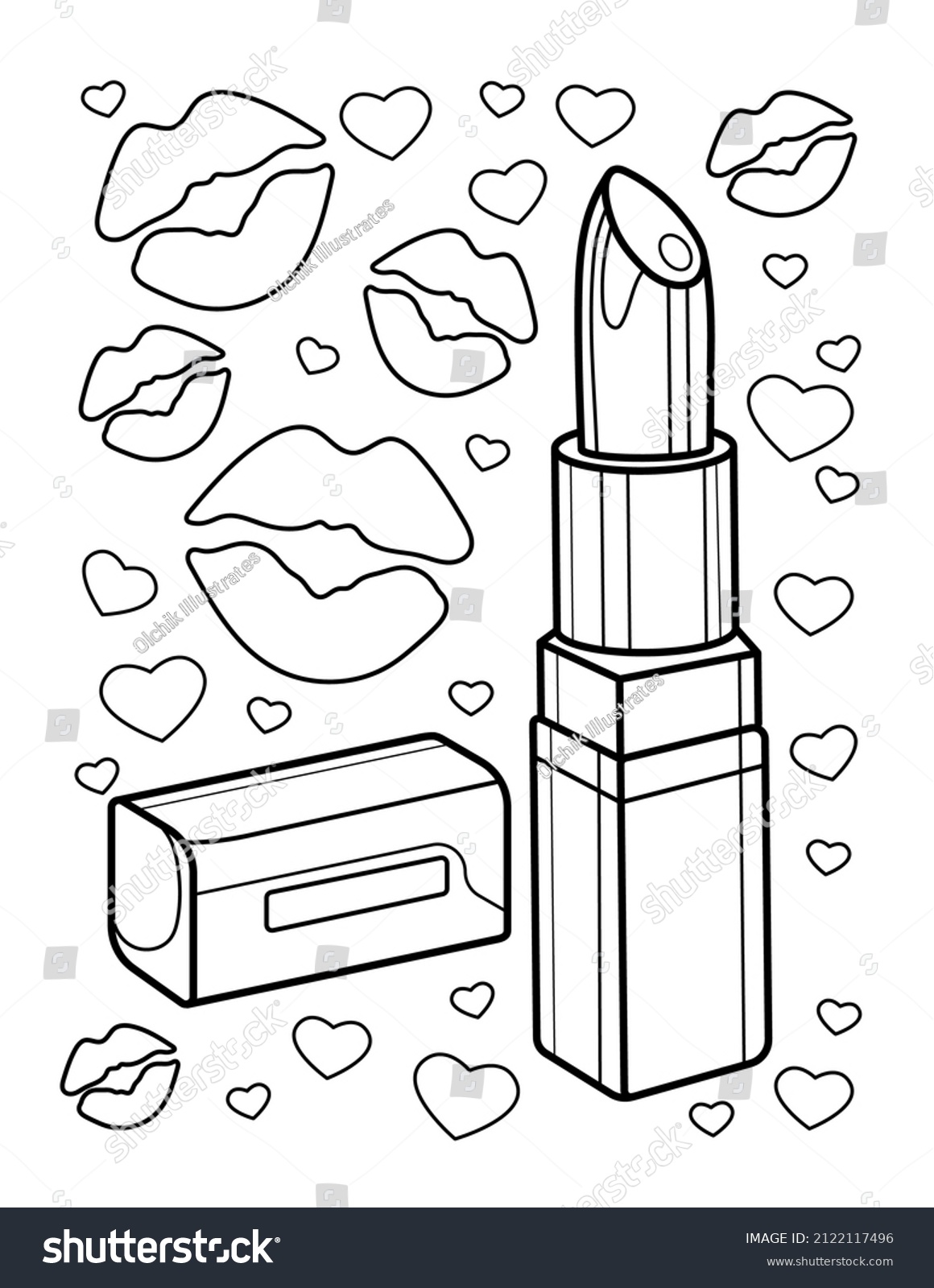 Lipstick coloring page images stock photos d objects vectors